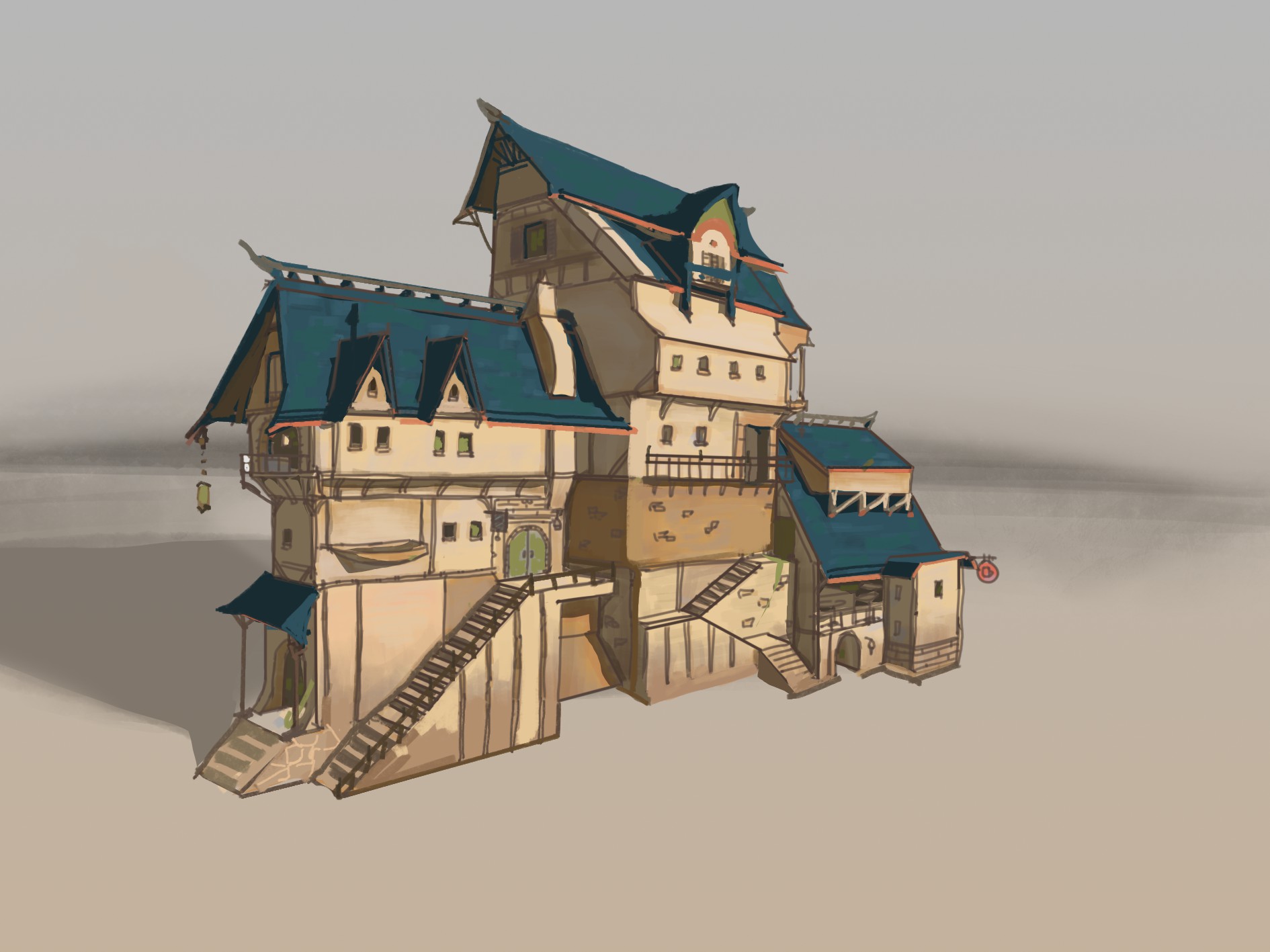 Stylized Medieval House